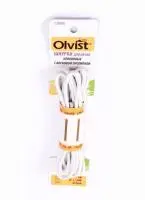 Olvist шнурки White для обуви круглые тонкие с воском цвет белый